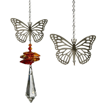 One Coast - Woodstock Chimes Decor Monarch Butterfly, Dragon Fly, Bee & Monarch BUTTERFLY Nature Suncatchers-CRYSTAL FANTASYâ„¢ *